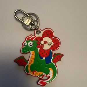 Green and Red Dragon Keychain Louis Vuitton dragonette